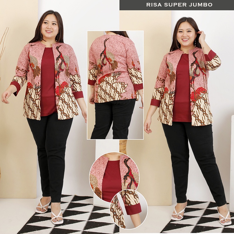 Atasan Batik Wanita Lengan Panjang / Batik Modern / Batik Couple / Kebaya / Risa Top / 242 JCO