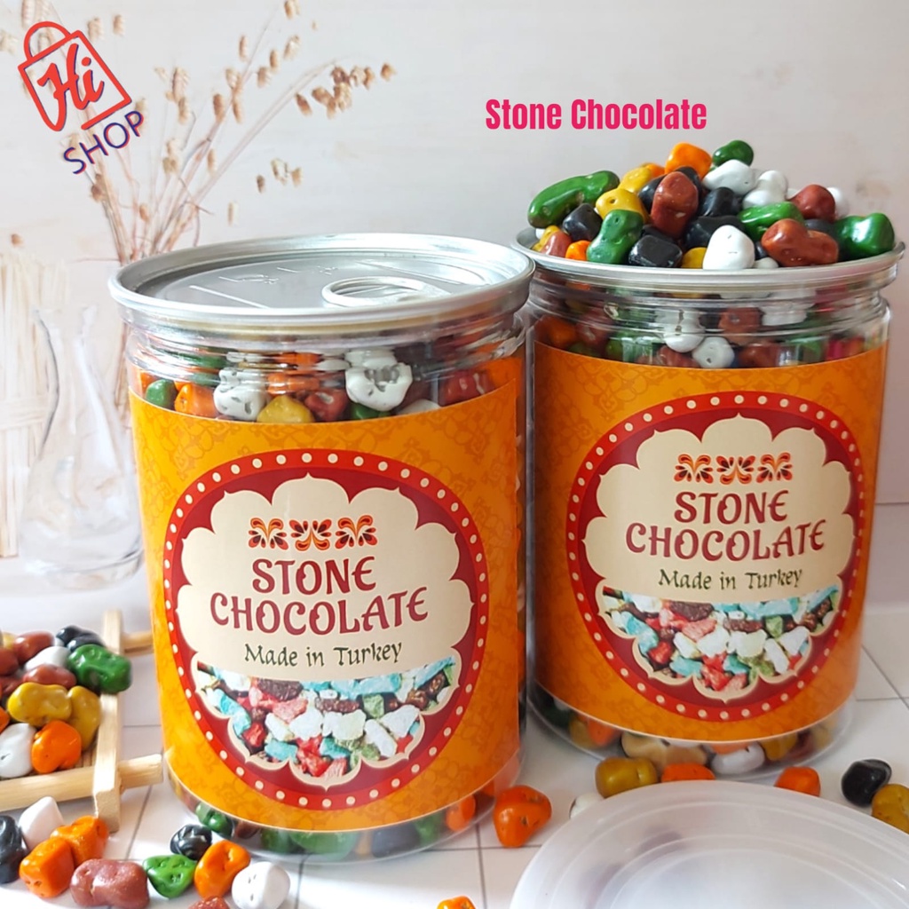 

Can Stone Chocolate 500gr Hampers Coklat Kerikil Coklat Arab Coklat Turki Kualitas Premium