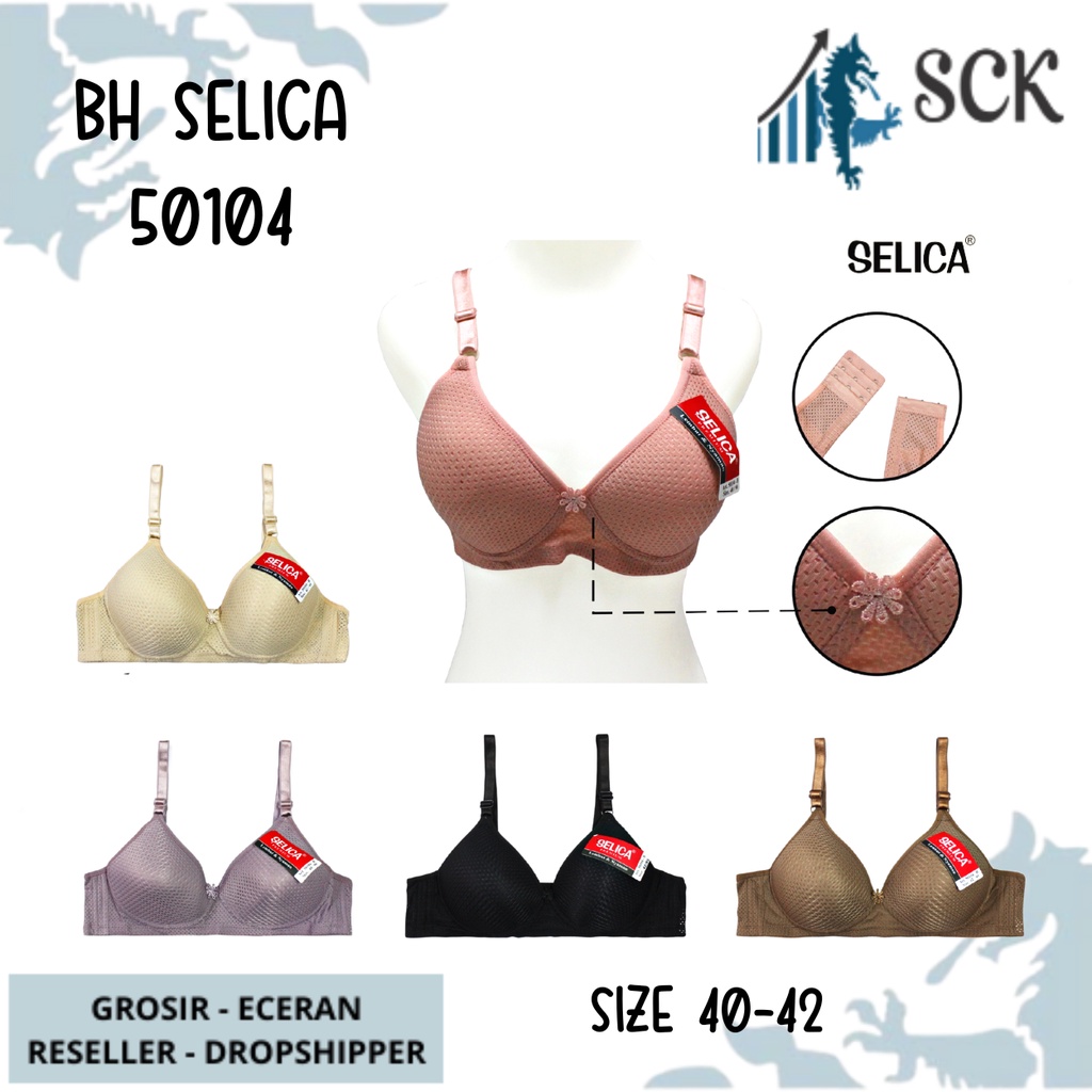 BH SELICA 50104 Busa Tipis Tanpa Kawat / Pakaian Dalam SELICA Wanita - sckmenwear GROSIR