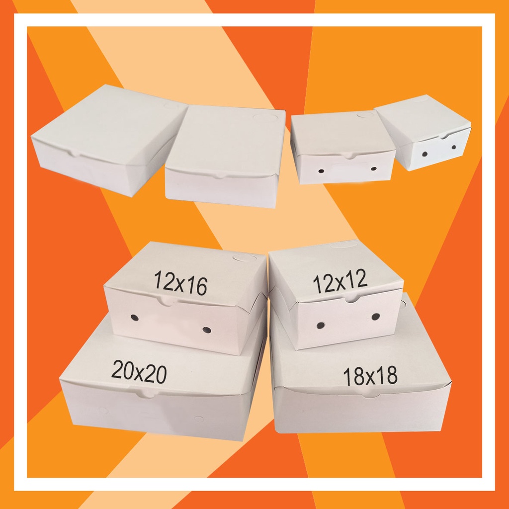 

Dus kue polos/ dus nasi 12x12 / 12x16 / 18x18 / 20x20 gaya sambung (GS) isi 25pcs