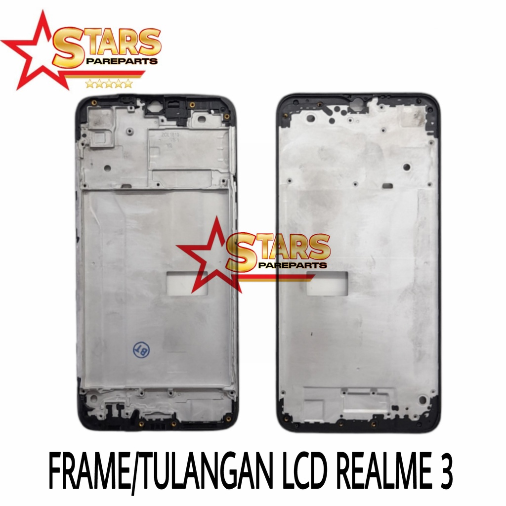 FRAME LCD / TULANGAN LCD / TATAKAN TENGAH LCD / BEZZEL MIDDEL REALME 3 COPOTAN MULUS