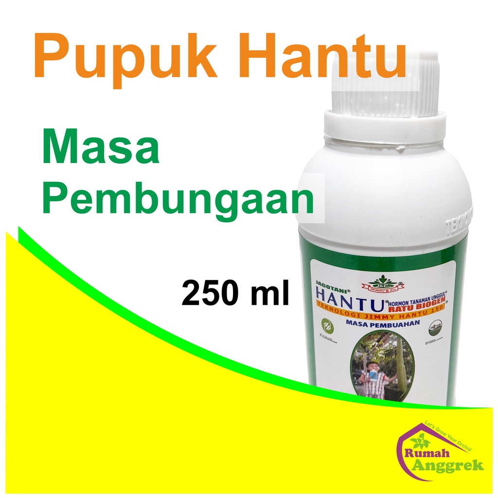 Pupuk Hantu Hijau Masa Pembungaan 250 ml POC Organik Cair hormon pertumbuhan buah lebat anggrek tana