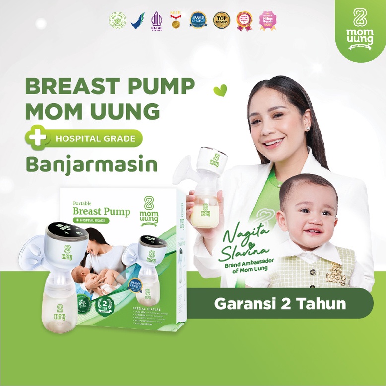 Pompa ASI elektrik mom uung breast pump electric single pump silent mesin pumping garansi 2 tahun