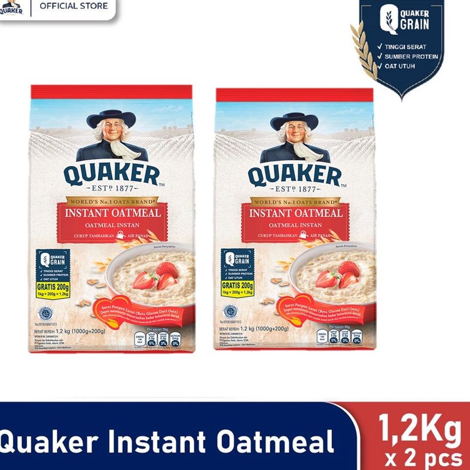 

PROMO HARI INI Quaker Instant Oatmeal 2 x 1200 gr serbuuu !