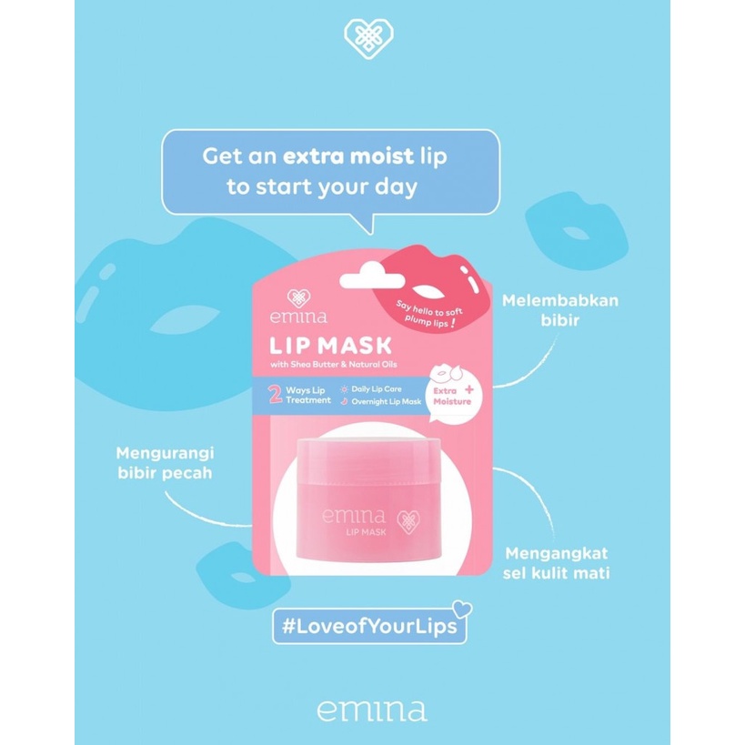 Emina Lip Mask masker pelembab bibir 9 gr