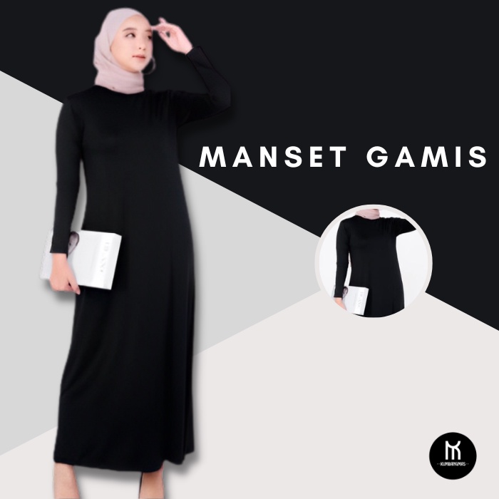 (BISA COD) MANSET GAMIS - Dalaman Wanita Inner Lengan Panjang Kebaya Mangset Kaftan Baju Dress Dalem