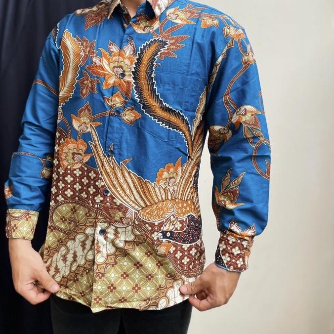 Ramadhan Offer⚡️⚡️-Kemeja Lengan Panjang Pria Motif Batik Mikel Adam Atasan Laki Formal PATTERN