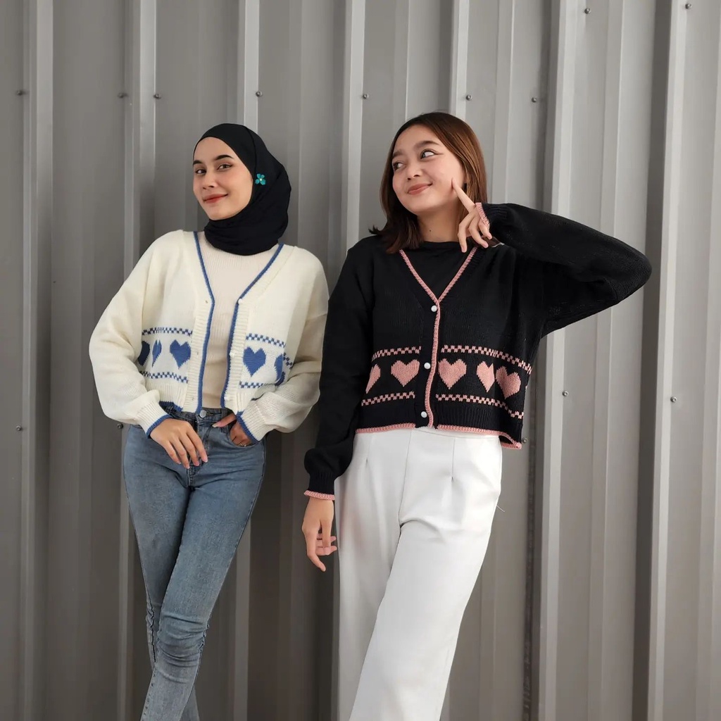 [CYC | COD] Outwear Lova Crop Outer | Rajut Cardigan Wanita Trendy Murah