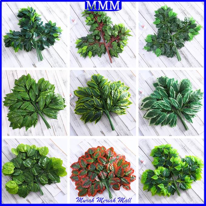 MMM Daun Anggur Plastik Artifisial Daun Hias Dekorasi Backdrop Pesta Daun Mangga Imitasi Murah Tanaman Sintetis Dekorasi Ruangan Rumah Kamar Kantor Murah