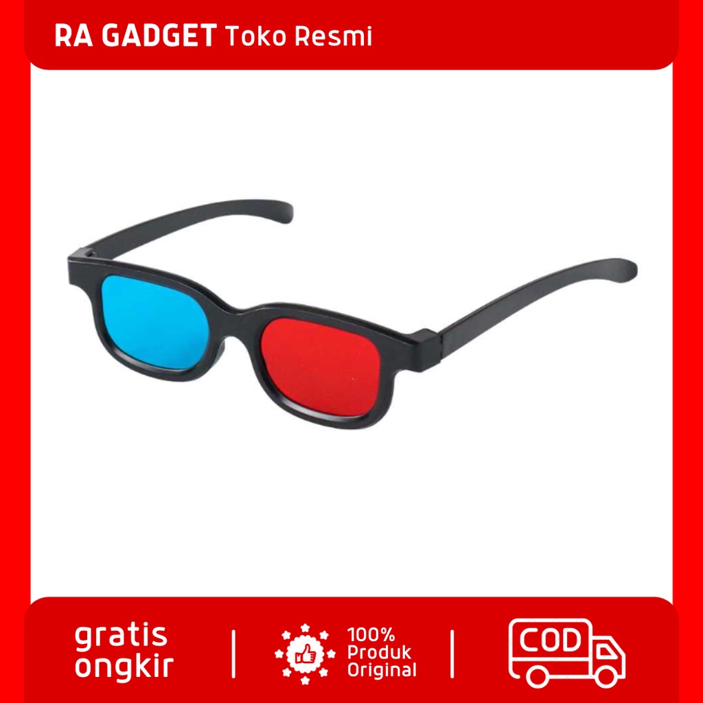 Kacamata 3D Frame Plastik  H2 / Kacamata 3D Tiga Dimensi Tv Nonton Bioskop Handphone Hp Game Lg Meno