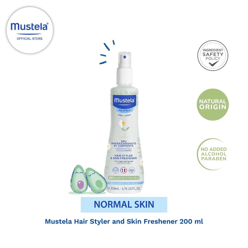 Mustela Hair Styler and Skin Freshener 200 ml - Spray Rambut dan Kulit Bayi
