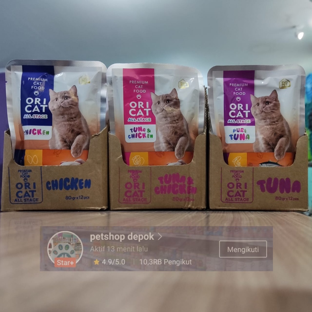 ori cat pouch 80gr Ori cat Sachet 80gr wet food