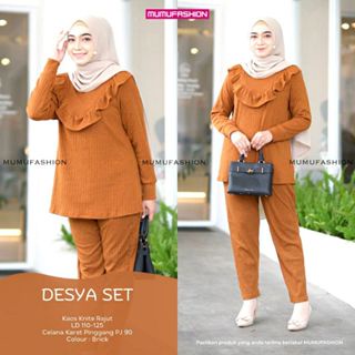 Setelan Celana Wanita Kaos Rajut Jumbo Ld120 DESYA SET/Disya Set by Mumu Fashion Solo