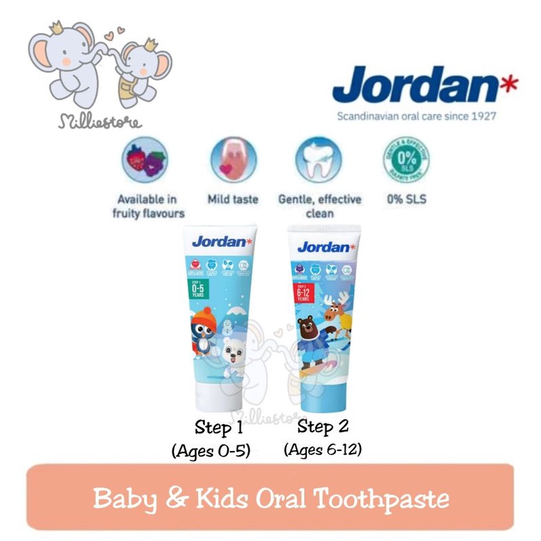 READY JORDAN Toothpaste Step 1 / Step 2 - Odol / Pasta Gigi Bayi Anak