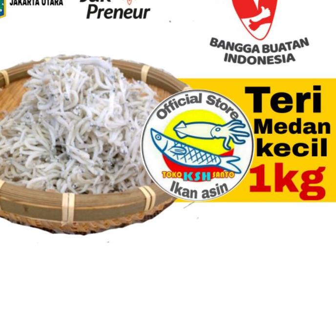 

™ Ikan asin teri nasi medan size,kecil-1kg ☇