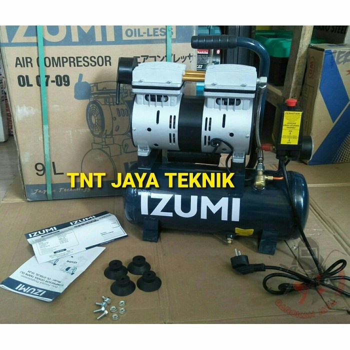 Izumi Ol 0709 9L / Izumi Kompresor Angin 9Liter Ol 0709 Izumi Oil Less