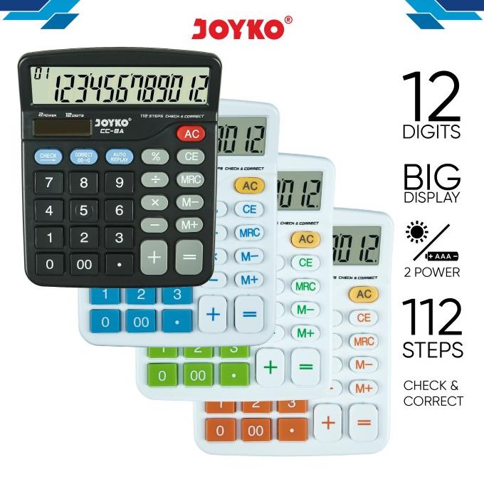 

Calculator Kalkulator Joyko CC-8 12 Digits Check Correct