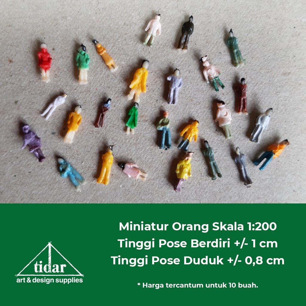 

[MR] Miniatur Manusia / Figure / Maket Orang Warna Warni Skala 1:200
