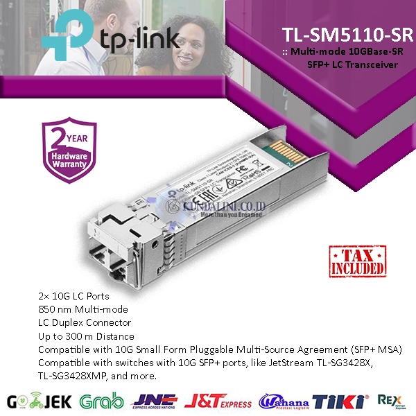 TPLink TL-SM5110SR - Multi-Mode 10GBASE-SR SFP+ LC Transceiver