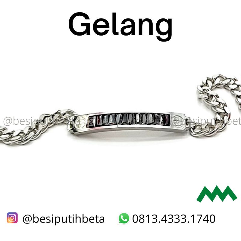 Gelang Tangan Besi Putih asli / besi putih ambon