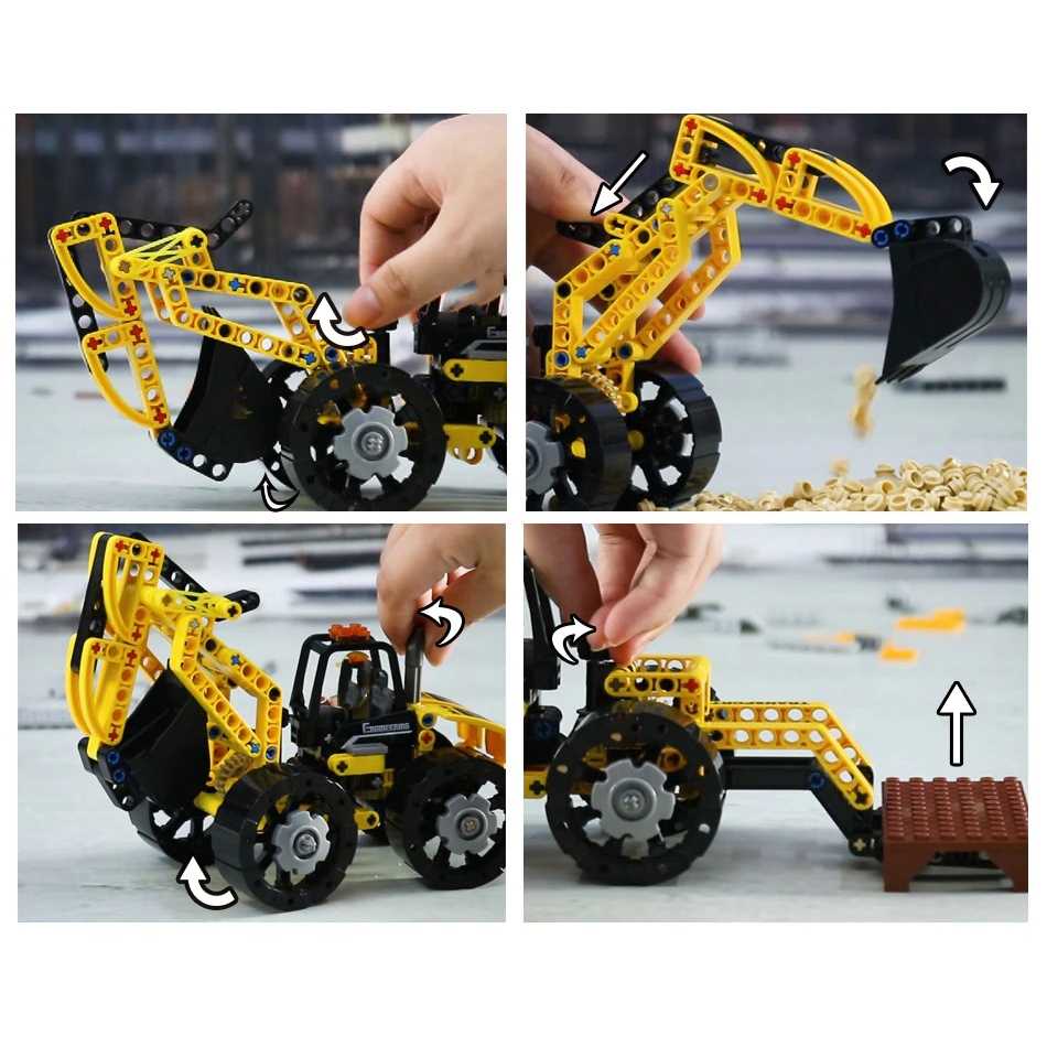 Sembo Building Blocks Mainan Mobil Mobilan Anak Engineering Bulldozer 841PCS - 701802