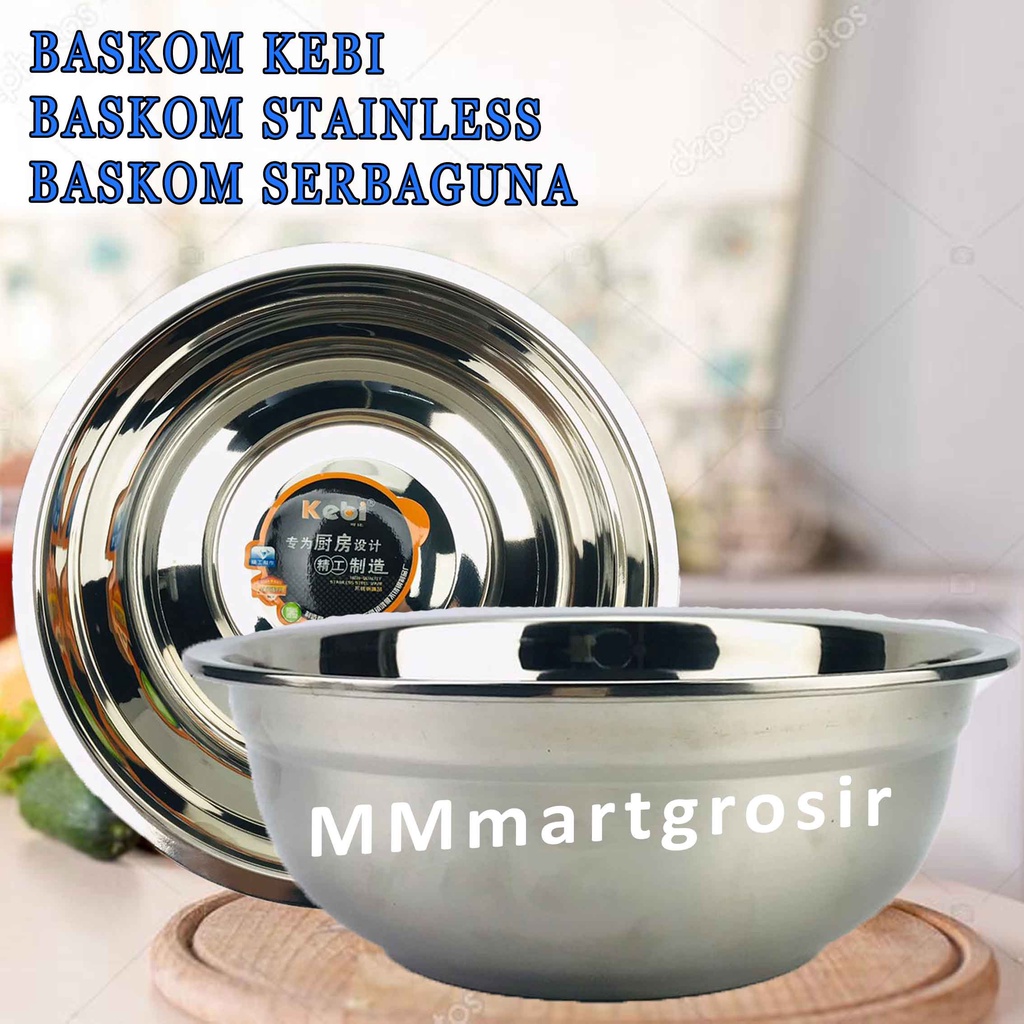 Baskom Kebi/ Baskom Stainless/ Baskom Serbaguna/ 20cm