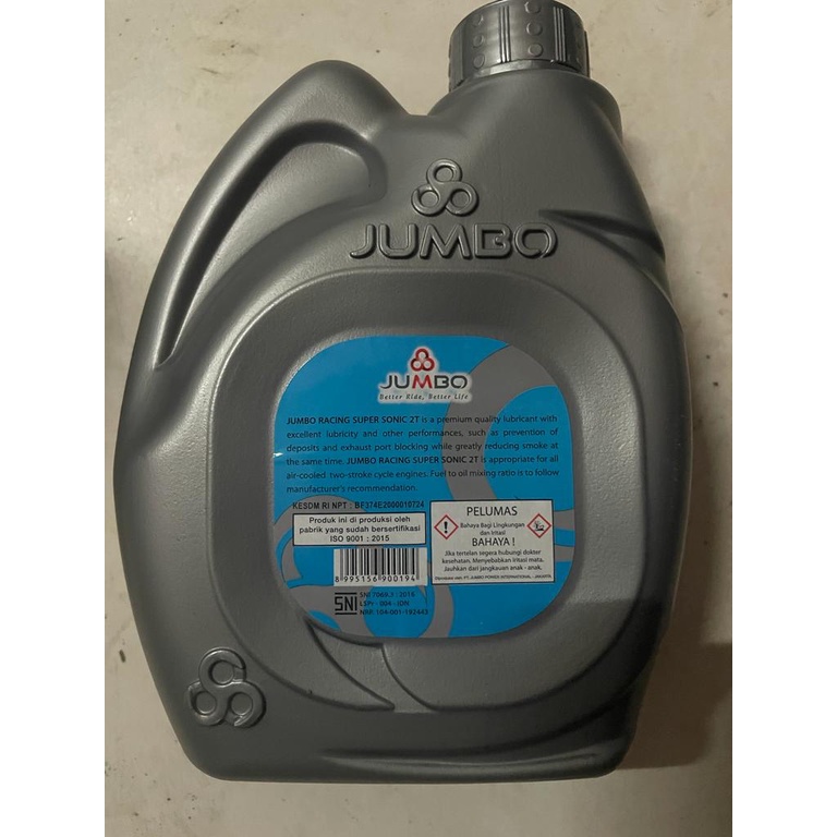 oli samping jumbo 2t SUPER SONIC 1 LITER 1LT 2TAK