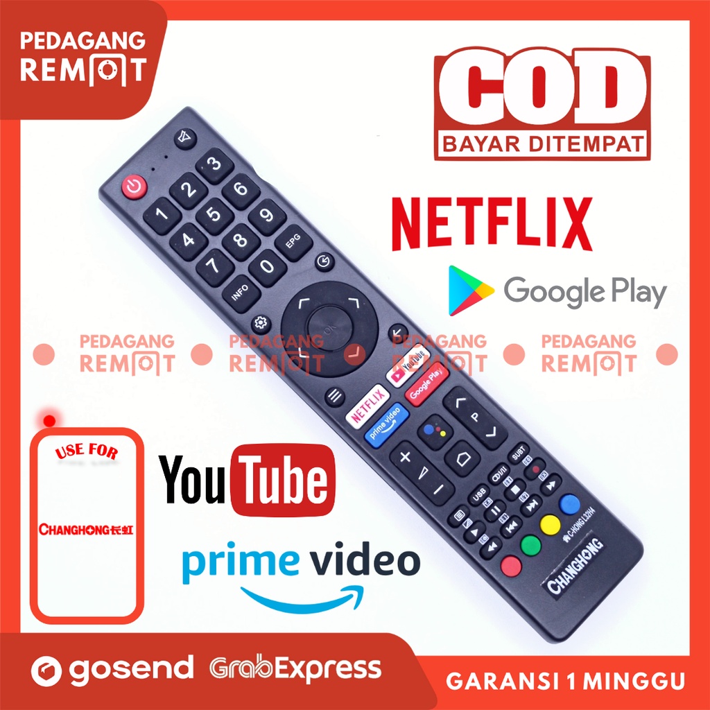 FreeOngkir (COD) Remot Remote TV Changhong LCD LED Android Smart TV L32G7N L40G7N L43G7N Infrared