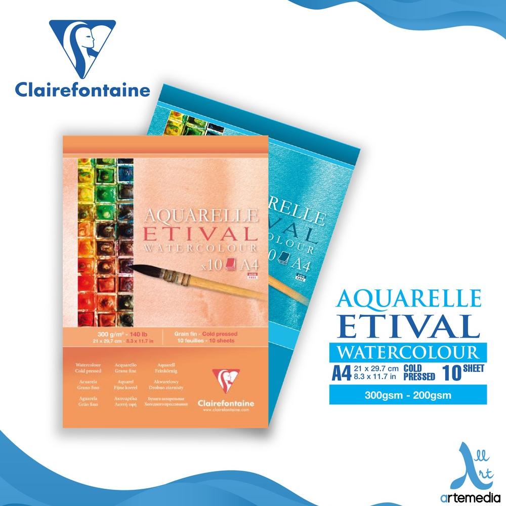 

Watercolor Pad Clairefontaine Etival A4 Cold Pressed