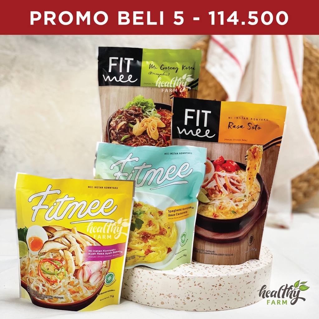 Fitmee Mie Shirataki Konyaku / Mie Diet Keto / Mie Rendah Kalori