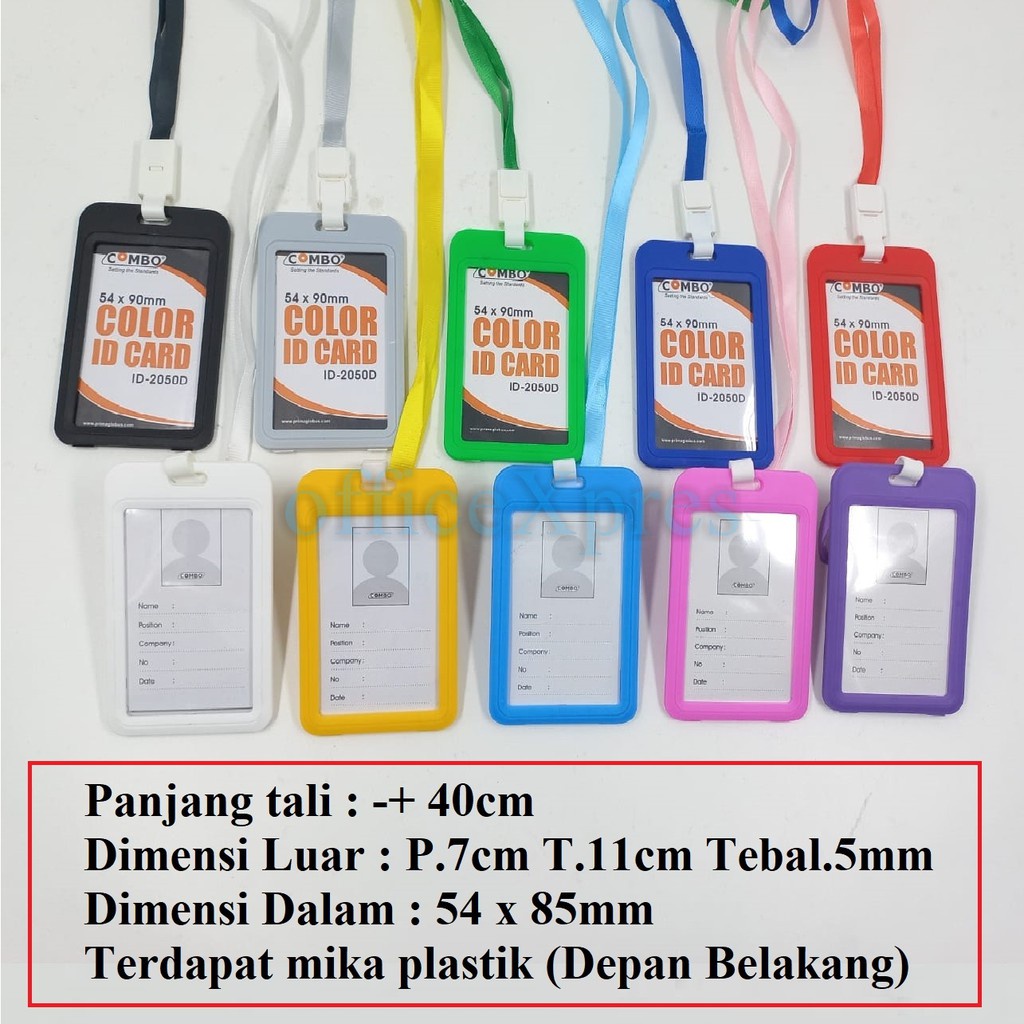 

Card Holder / Id Card 2 Side / Card Plate / Gantungan Kartu Casing ID Card / Name Tag Colour 2050 INV2