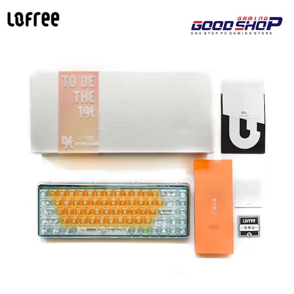 LOFREE 1% Transparent Mechanical keyboard / LOFREE 1% Summer Boom