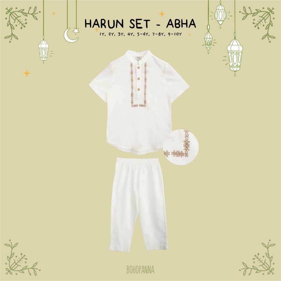 BOHOPANNA Harun Set - (Set Baju Koko Muslim + Peci)