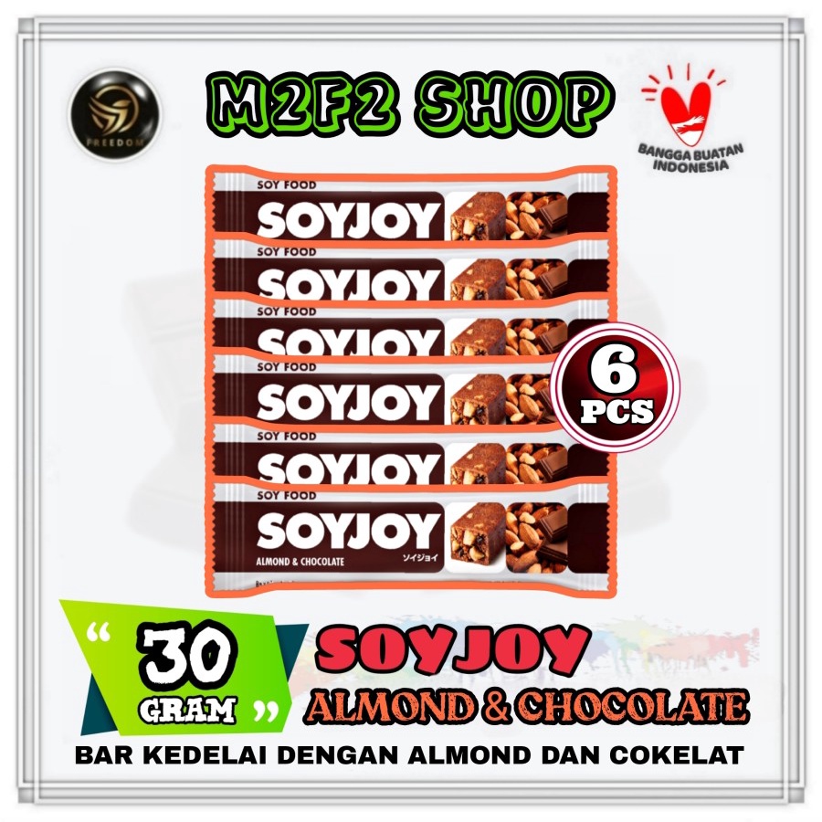 

SOYJOY Almond & Chocolate | Kacang Cokelat - 30 gr (Kemasan 6 Pcs)