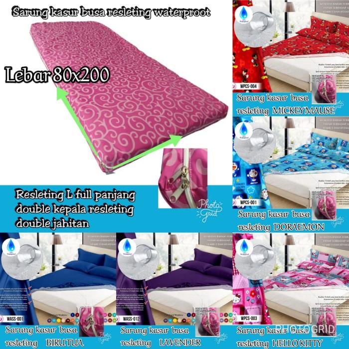 Sarung Kasur Busa Waterproof Resleting.Sarung Busa Waterproof