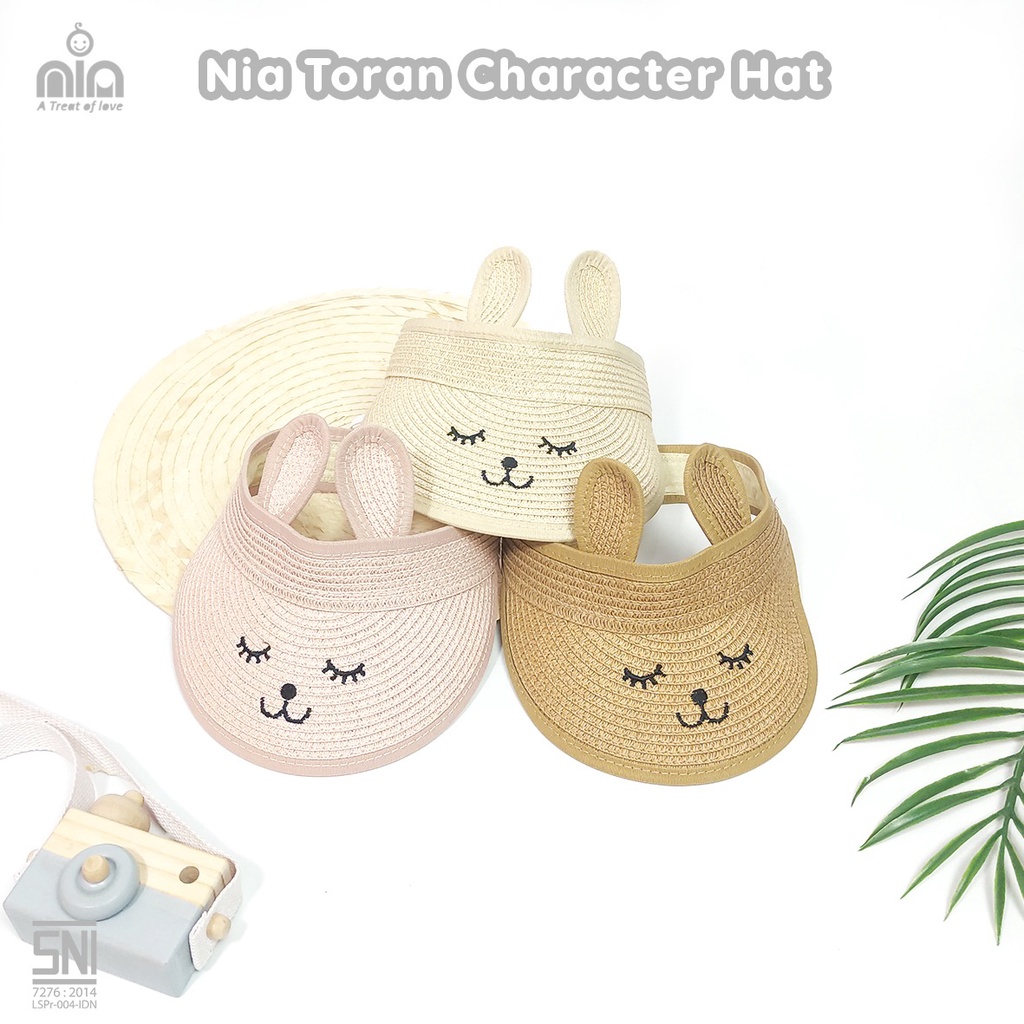 NIA BABY ROTAN CHARACTER HAT - TOPI ANAK BAHAN ROTAN