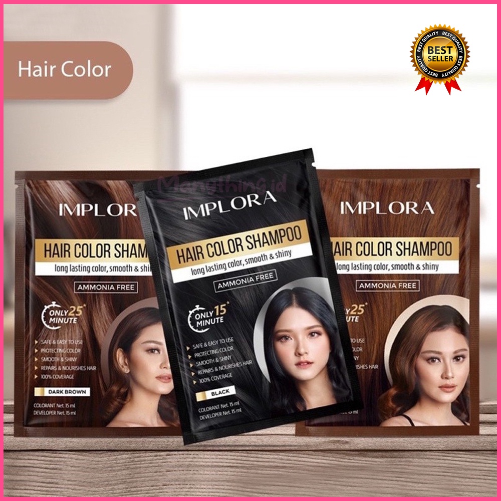 [BPOM] Implora Hair Color Shampoo 30ml Sachet - Pewarna Rambut Shampoo Original