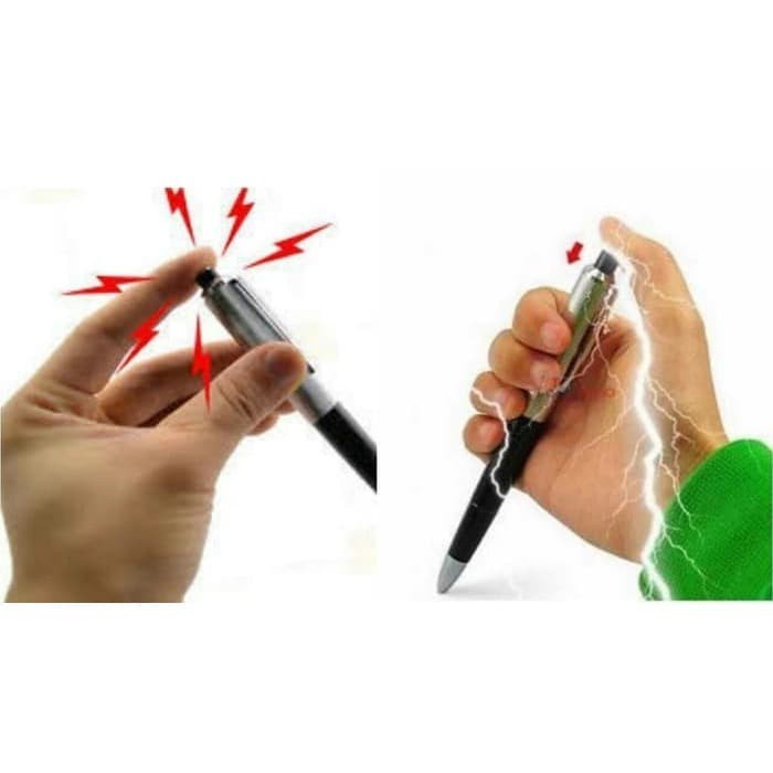 Shocking Pen Pulpen Setrum Mainan Prank Setrum Pena Palsu Listrik