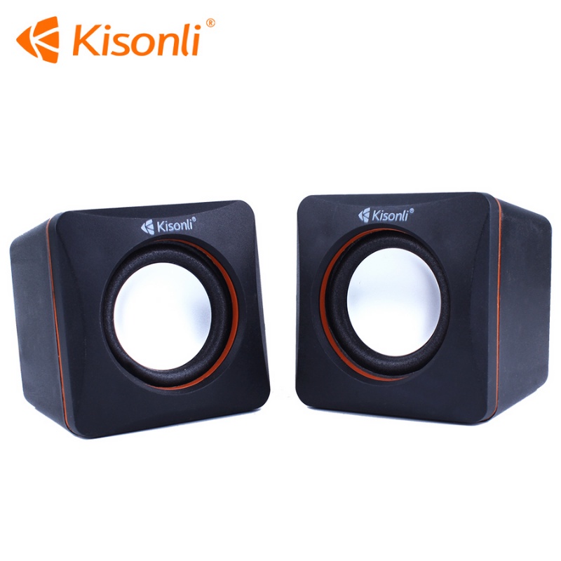 V-400 Mini Speaker komputer/laptop Kisonli Dual Bass With Volume Control - XOBOX