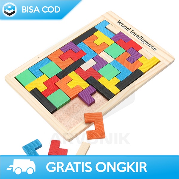 MAINAN PUZZLE TETRIS MELATIH KREATIVITAS ANAK MAINAN INTERAKTIF WO01