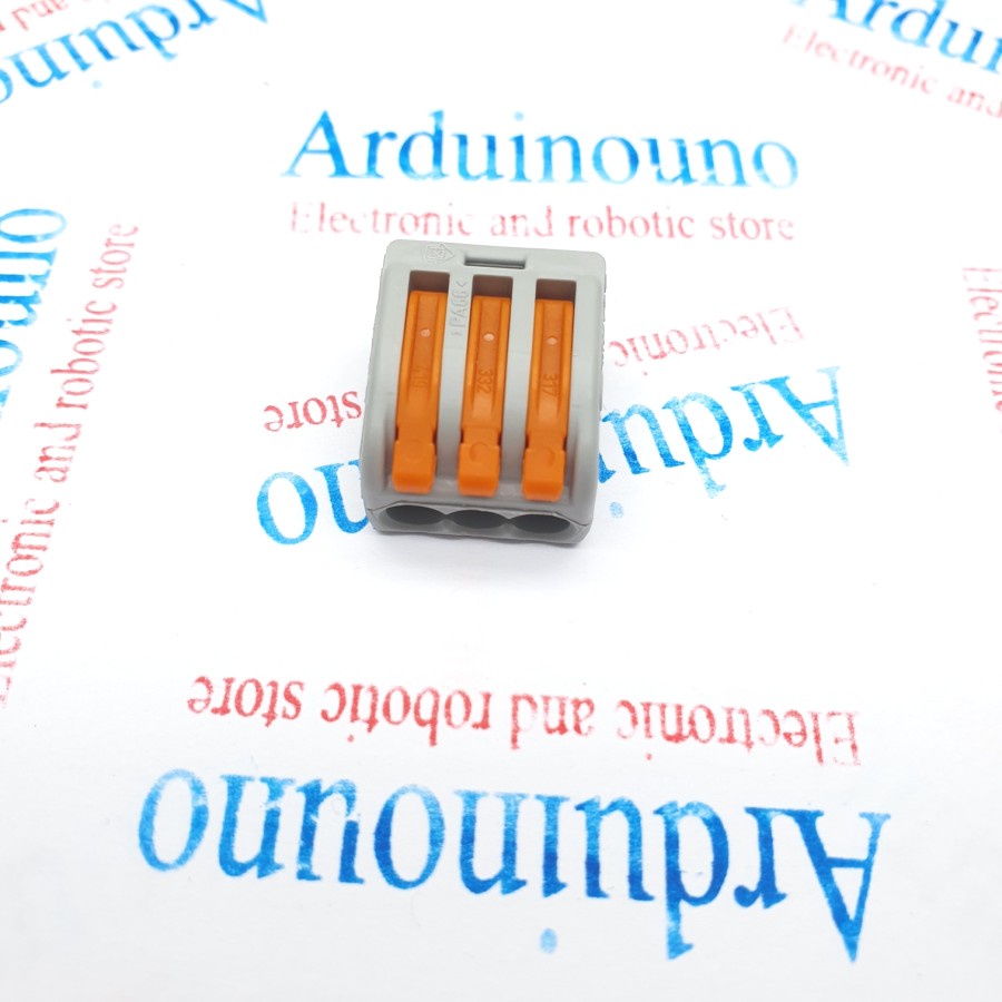 Original wago 222-413 quick connector 3p 3 pin konektor sambungan kabe