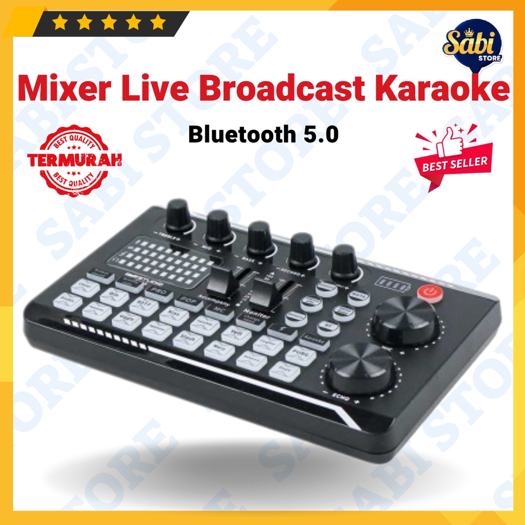 Sound Card Audio Bluetooth Mixer Live Broadcast Karaoke