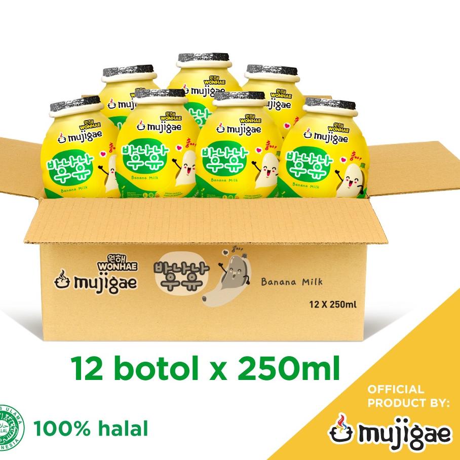 

♬ PAKET ISI 12 - Mujigae Banana Milk Original 250 mL ➧