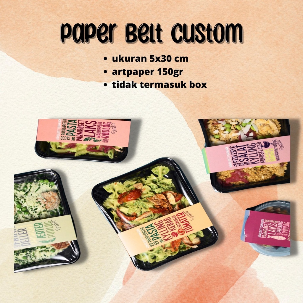 

Paper Belt /SLEEVE/SEGEL KEMASAN/PACKAGING custom