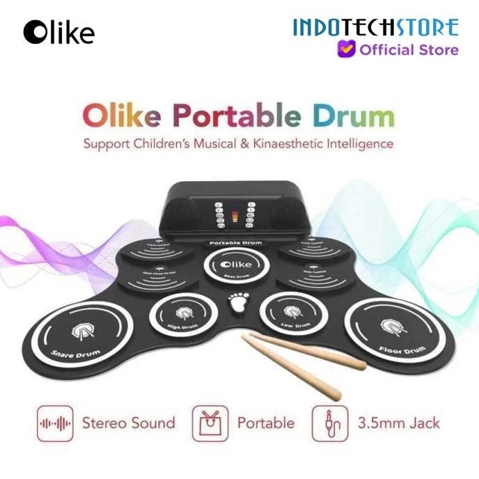 Olike Portable Drum Edu Toys Mainan Edukasi Anak-Anak