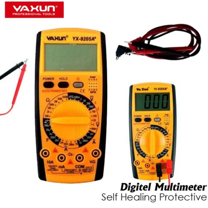 Original YAXUN YX-9205A+ Multimeter Digital Resettable Full Protection