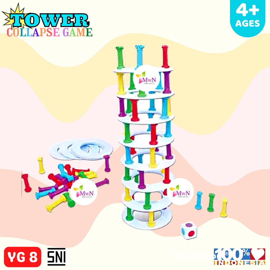 MWN Mainan Anak Family Game Tower Collapse Game YG 8