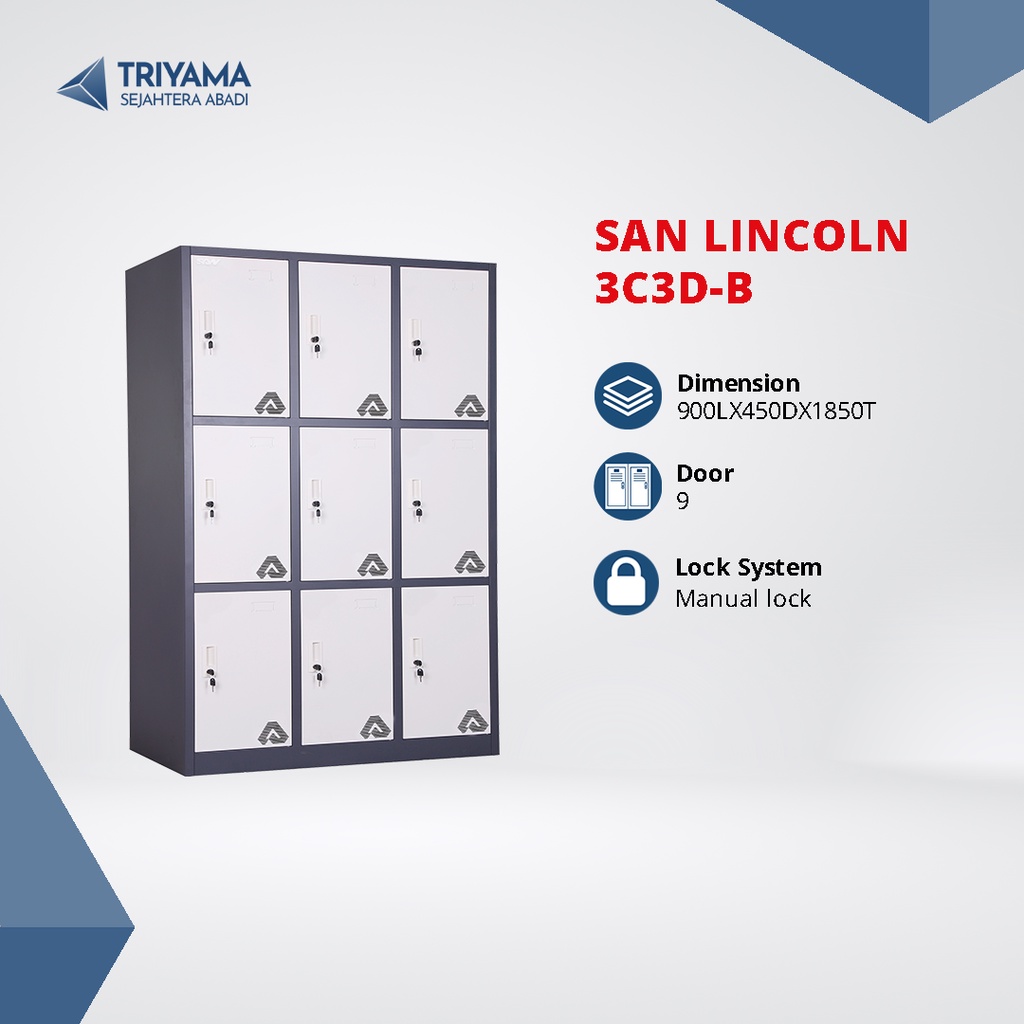 Lemari Locker SAN LINCOLN 3C3D-B