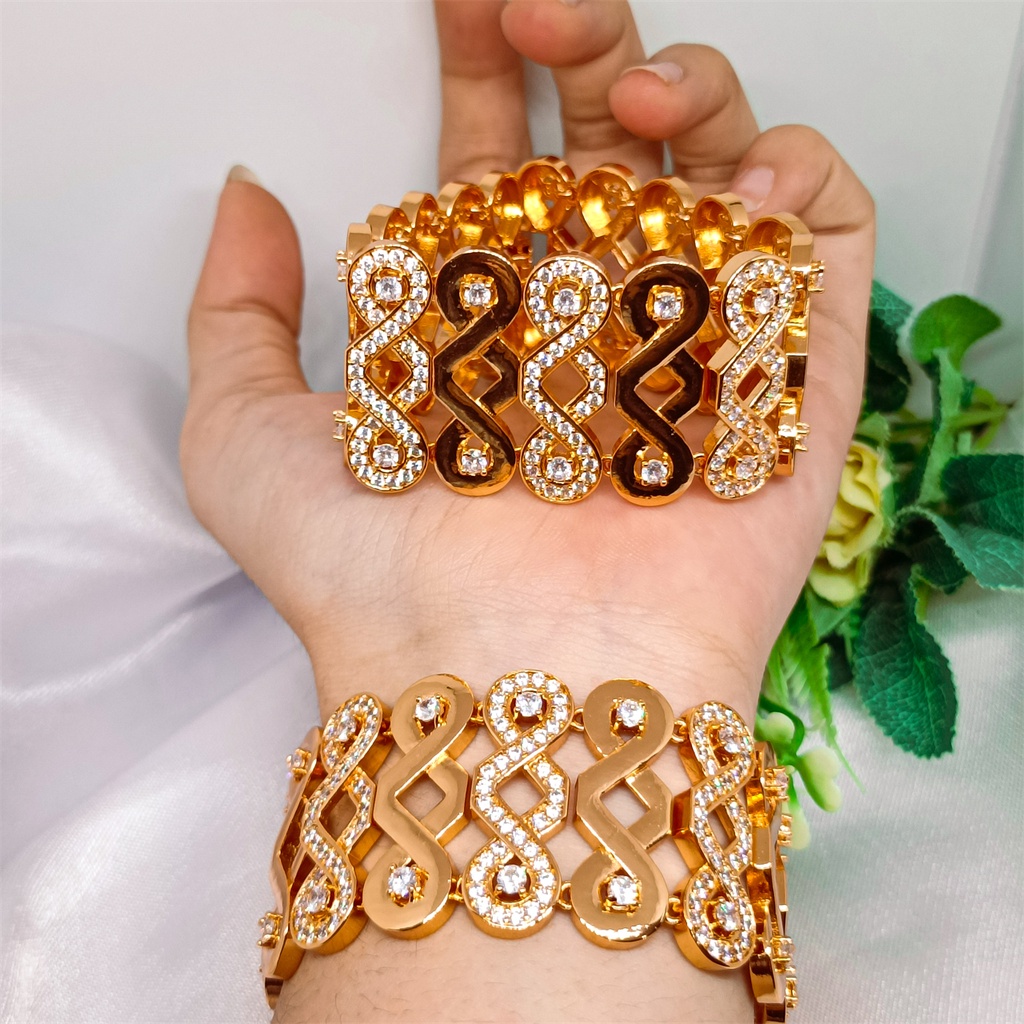 Gelang Kendari Perhiasan Lapis Emas 24K Rosegold Dubai Gelang Tangan Bracelet Fashion bangle