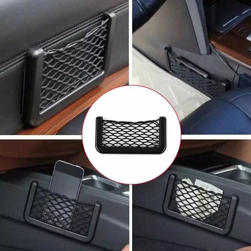 YUN Mall  kantong jaring tempat kartu etoll e toll money hp mobil car net organizer card holder pocket storage